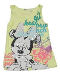 Citronový top s Minnie s flitrami H&M