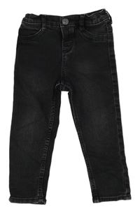 Čierne skinny teplákové rifle H&M