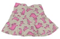 Béžová sukňa s dinosaurami zn. H&M