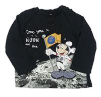 Čierno-sivé tričko s Mickey mousem zn. Disney