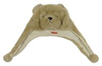 Piesková á kožušinová čepice - medvěď