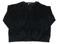 Čierna zamatová mikina Cubus