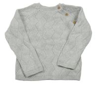 Svetlosivý károvaný sveter F&F