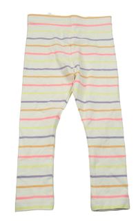 Smetanovo-barevné pruhované legíny George