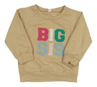 Béžová mikina s nápisom