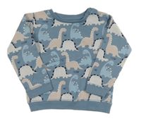 Modrá mikina s dinosaurami Peacocks