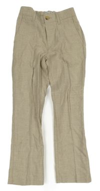 Béžové ľanové slávnostné chino nohavice John Lewis