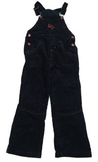 Černé manšestrové podšité laclové kalhoty s motýlem Impidimpi