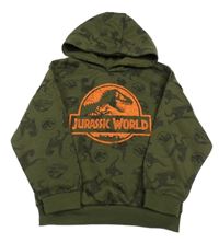 Khaki mikina s dinosaurami a kapucí - Jurský svět Primark