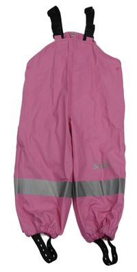 Růžové nepromokavé laclové kalhoty