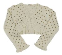 Krémové bodkovaná é svetrové bolerko H&M