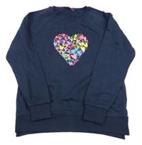 Tmavomodrá mikina so srdiečkami BoardAngels