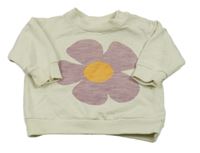 Béžová mikina s květinou Zeeman