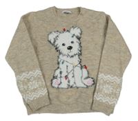 Béžový sveter so psem Primark