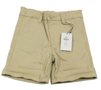 Nové - Béžové plátenné chino kraťasy Denim Co.