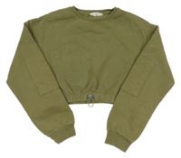 Khaki crop mikina Matalan