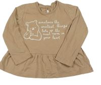 Hnědé triko s Púem a nápisem George