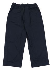 Tmavomodré plátenné culottes nohavice LC Waikiki