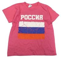 Ružové tričko s vlajkou
