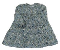 Modro-zelené kvetované šaty zn. Matalan