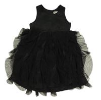 Černé tylové vrstvené šaty H&M