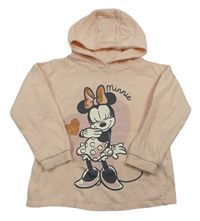 Světlerůžová mikina s Minnie a kapucí George