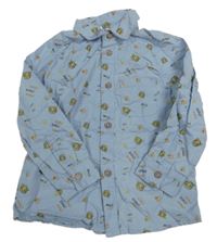 Svetlomodrá košeľa s leopardmi Pep&Co