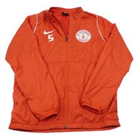 Červená šušťáková športová funkčná bunda s logom Nike