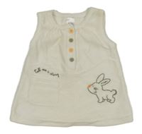 Smetanové sametové šaty s králíkem C&A