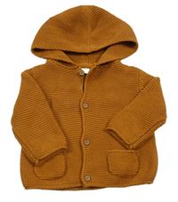 Hnedý prepínaci sveter s kapucňou Next