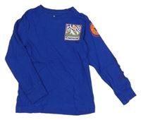 Safírové triko s logem Converse