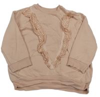 Pudrová mikina s madeirou George