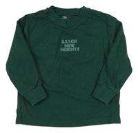 Tmavozelené tričko s nápisom M&S