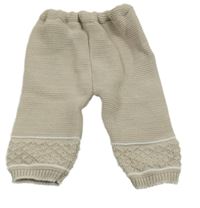 Svetlobéžové pletené nohavice