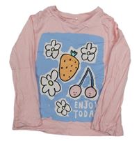 Světlerůžové triko s ovocem George