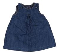 Modré na traké rifľové šaty H&M