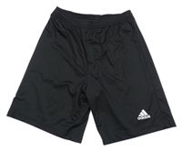 Černé sportovní funkční kraťasy s logem Adidas