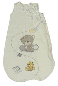 Smetanový bavlněný spací pytel s medvedíkom Mothercare
