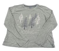 Sivé melírované tričko so stromky zn. Pepperts