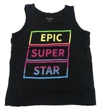 Černé tílko s nápisy Primark