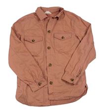 Starorůžová riflová košilová bunda H&M