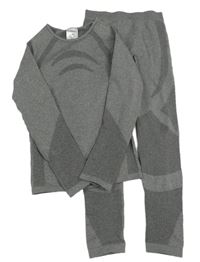 2set - Šedé funkční triko + funkční kalhoty Active touch 