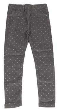 Sivé elastické manšestráky s hviezdičkami Denim Co.