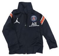 Tmavomodrá športová prepínaci mikina s výšivkami Jordan Air