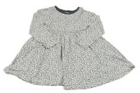 Bielo-sivé bodkovaná é šaty John Lewis