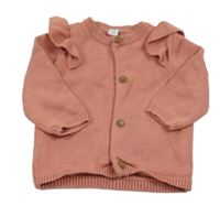 Ružový prepínaci sveter s volánikmi M&S