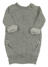 Sivé pletené šaty Tahari