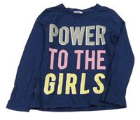 Tmavomodré tričko s nápisom M&Co.