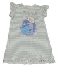 Světlemodro-biele pruhované šaty s Elsou C&A