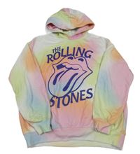 Bílo-barevná batikovaná mikina s kapucí - The Rolling Stones H&M